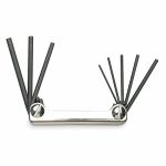 Hex Key Set, L Key Shape, Short, Black Oxide, Number of Pieces 8