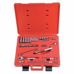 Socket Wrench Set, Socket Size Range 1/4 inch to 7/8 inch, Drive Size 3/8 inch, Drive Type Hand