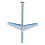 Toggle Bolt Anchor, Steel, Zinc Plated, #10-24 Anchor Thread Size, Thread Length 5 7/8 inch, 50 PK