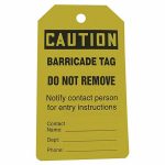 Caution Tag, Yellow, For Entry Instructions, pkg. of 25