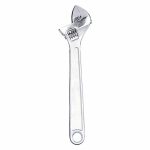 Adjustable Wrench, Alloy Steel, Chrome, 10 inch Overall length, 1 5/16 inch Jaw Capacity