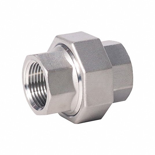 BcHGw58YEP2d.jpg Union, 304 Stainless Steel, 1 in x 1 in Fitting Pipe Size, Female NPT x Female NPT, Class 150 - Image 1