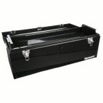Tool Box, 24 inch Width, 8-inch Depth, 9 inch Height, Padlockable, Black