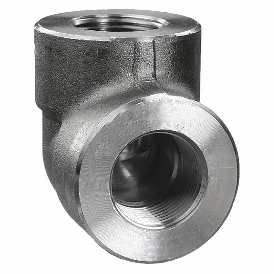 C8hPJFfEiWbp.jpg 90° Elbow, Forged Steel, 3/4Inch x 3/4Inch Fitting Pipe Size, Class 3000 - Image 1