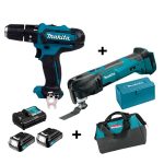 Makita Cordless Combo Kit 12V, Percussion Driver Drill + Multi Tool - Image 3
