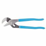Tongue and Groove Plier, Flat, Groove Joint, 1 1/2 inch Max Jaw Opening, 9 1/2 inch Overall Length, Serrated