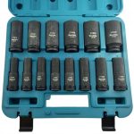 14 Piece Metric Deep Impact Socket Set, 1/2 inch Square Drive