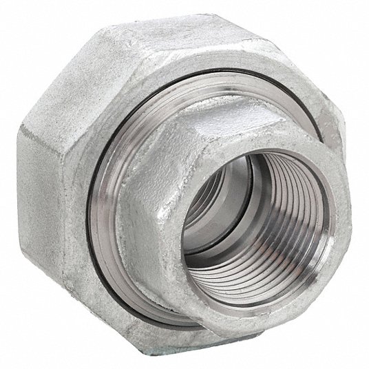DcyY5sCS8Ibe.jpg Union, Forged Steel, 1 in x 1 in Pipe Size, NPT x NPT, Class 3000 - Image 1