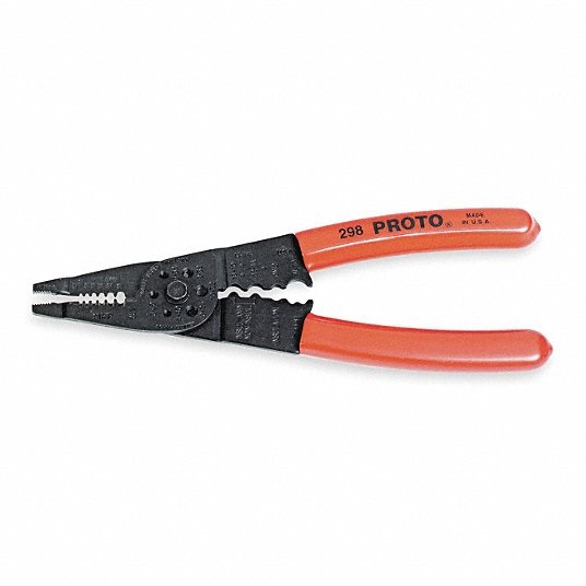 Dh3IWJ2.jpg Solid and Stranded Wire Stripper, 8 1/4 in - Image 1