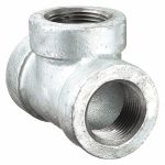 Tee, Malleable Iron, 1 1/4Inch x 1 1/4Inch x 1 1/4Inch Pipe Size, NPT x NPT x NPT, Class 300
