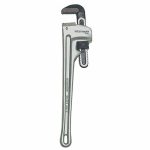 Pipe Wrench, Aluminum, 3 inch Jaw Capacity, Serrated, 24 inch Overall Length