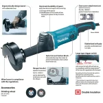 Electric Straight Grinder 6 inch, Large Trigger Switch, 750W, 5.2kg - Image 3