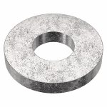 Stainless Steel Flat Washer, Plain Fastener Finish, Fits Bolt Sizes #8
