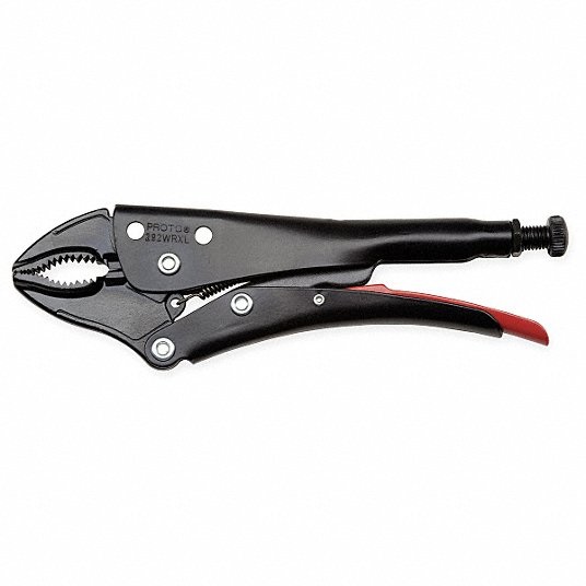 FWS2_1-40.jpg Curved Jaw Locking Pliers, Jaw Capacity: 1-3/16 in, Jaw Length: 7/8 in, Jaw Thickness: 1/4 in 4EAA8 - Image 1