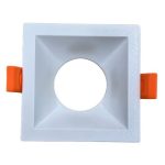 إطار مربع بلاستيك مفرد ثابت 7 سم أبيض كامل- 82x82x25mm