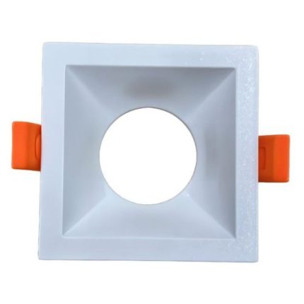 إطار مربع بلاستيك مفرد ثابت 7 سم أبيض كامل- 82x82x25mm