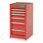 Rolling Cabinet, 15 inch Length, 29 inch Height, Depth 18 inch, 6 Drawer, Red