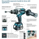 Charging Drill Machine, For Wood, Steel & Masonry, Chuck 13mm, 18V, 2.8kg - Image 5