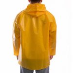 Rain Jacket with Hood, Rain Jacket, XL, Gold, Snaps with Storm Flap, Attached Hood - Image 2
