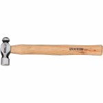 Ball Pein Hammer, Wood, Steel Head, 12 oz Head Wt, 27 inch Face Dia, 13 inch Overall Length, Plain Grip