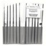 Needle File Set 12 Pieces, Barrette/Crossing/Equaling/Half Round/Knife/Rectangular/Round/Square/Triangular