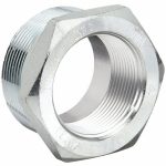 ​Hex Bushing: 2Inch x 1 1/2Inch Pipe Size, Forged Steel, NPT x NPT, Class 3000 - Image 4
