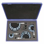 Mechanical Outside Micrometer Set, 0 inch to 4 inch Range, +/-0.001 inch Accuracy, 4 Micrometers