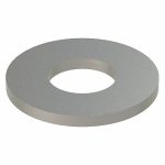 Stainless Steel Flat Washer, Plain Fastener Finish, Fits Bolt Sizes 1/4 in, Silver