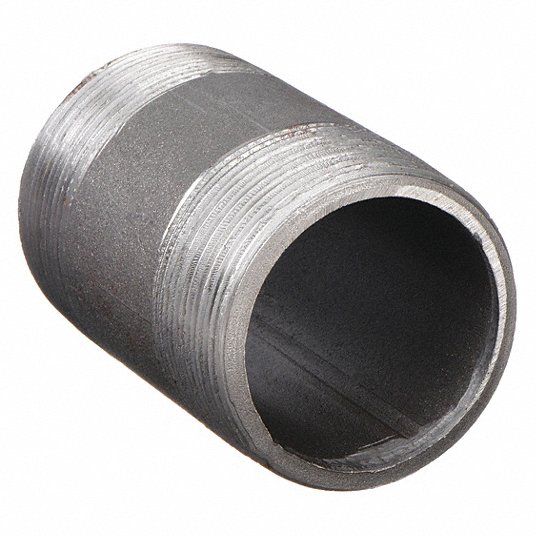 Il2gaQPOST0w.jpg Nipple, Black Steel, 1/2Inch Nominal Pipe Size, 2Inch Overall Lg, Threaded on Both Ends, Schedule 80 - Image 1