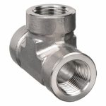 Tee, 316 Stainless Steel, 3/4Inch x 3/4Inch x 3/4Inch Fitting Pipe Size, 2 11/16Inch Overall Lg