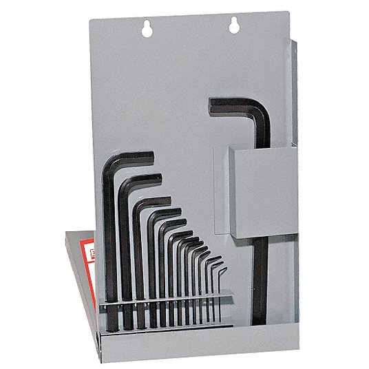 JTD8MZLxiKCQ-1.jpg طقم مفاتيح سداسية, L شكل المفتاح ,SAE , طويل, 16 قطعة, حامل بلاستيك, فولاذ - الصورة 1