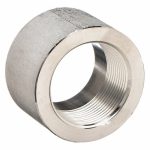 Half Coupling, 304 Stainless Steel, 2 1/2Inch x 2 1/2Inch Fitting Pipe Size, Female NPT x Female NPT