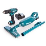 Cordless Combo Kit 10mm Hammer Drill And Stick Vacuum Cleaner 12 V - Image 2