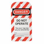 Lockout Tag, Styrene, Do Not Operate, 5 3/4 in x 3 in, 25 PK