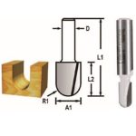 Accessories, Router Bits, Core Box Bit, 12.7X41.5X8mm