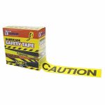 Barricade Tape, Yellow, 3 in x 1,000 ft, Caution