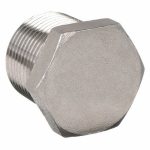 Hex Head Plug: 3/4Inch, Male NPT, 304 Stainless Steel, Class 150, 27.4mm