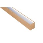 Linear Aluminum 120 cm 48W drack warm white lights 2700K  zamillight  wooden body