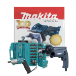 ⁦طقم كومبو قطعتين: دريل مطرقة ، رأس 13 ملم ، للصلب والخشب والطوب ، 710 وات & مفك براغي لاسلكي مع مجموعة ريش 80 قطعة، 4.8 فولت⁩ - الصورة ⁦3⁩