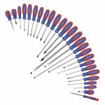 Magnetized Tip Screwdriver Set, 26 Pieces, Phillips/Slotted/Square/Torx Tip, Ergonomic Grip