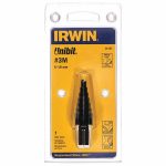 Step Drill Bit, High Speed Steel, Black Oxide, 6 mm to 18 mm Size Range