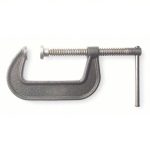 C-Clamp, 6 inch Max. Opening, 2 3/4 inch Throat Depth, Cast Iron, 2,450 lb Clamping Pressure, Gray
