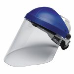 Faceshield Visor, Clear, Uncoated, Polycarbonate, 9 inch Visor Ht, 14 1/2 inch Visor Wd - Image 2