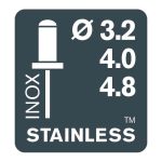 زرادية برشام متعددة، رؤوس برشام 3.2 مم، 4.0 مم، 4.8 مم، للألمنيوم والاستانليس والنحاس