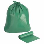 Biohazard Bags: 33 gal Capacity, 31 in Wd, 43 in Ht, No Legend, LLDPE, Green, 100 PK