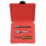 Socket Wrench Set, Socket Size Range 3/16 inch to 9/16 inch, Drive Size 1/4 inch, Drive Type Hand, Chrome