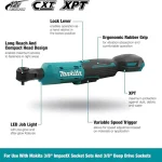 Ratchet Wrench Cordless, 12V, Dr. 1/4 inch & 3/8 inch, 47.5Nm, 1.2kg - Image 5