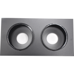 RAMES ALUMINUM RECESSED LUMENZ Black DOUBLE Square