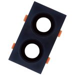 RAMES ALUMINUM RECESSED LUMENZ Black Double Square  155mm*75mm