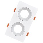 RAMES ALUMINUM RECESSED LUMENZ Black Double Square  155mm*75mm